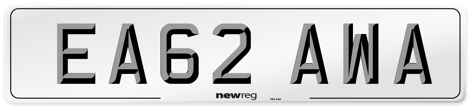EA62 AWA Number Plate from New Reg